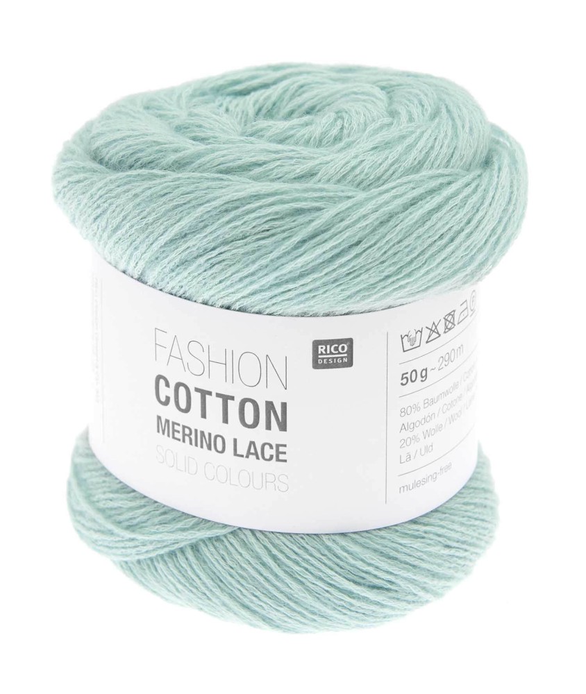 Fashion Cotton Merino Lace Solid Colours de Rico Design : Élégance et légèreté au bout des aiguilles