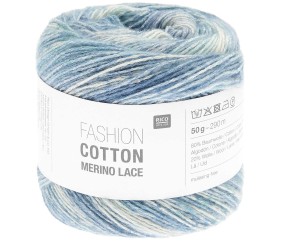 Pelote de Coton et de laine Fashion Cotton Merino Lace - Rico Design