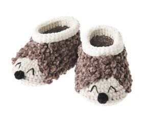Kit Crochet Baby Booties - Hérisson de Rico Design : Des chaussons douillets et originaux pour bébé