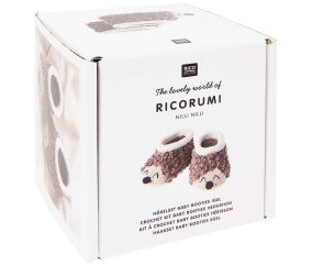 Kit Crochet Baby Booties - Hérisson de Rico Design : Des chaussons douillets et originaux pour bébé