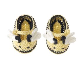 Kit Crochet Baby Booties - Abeille de Rico Design : Des chaussons adorables pour un bébé tout en douceur