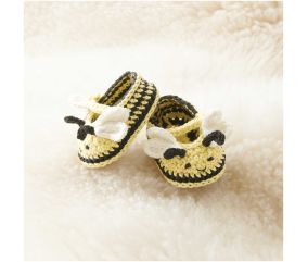 Kit Crochet Baby Booties - Abeille de Rico Design : Des chaussons adorables pour un bébé tout en douceur
