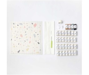 Kit de Point Noué Hooki Hooki – Coussin Terrazzo de Rico Design : L'Élégance Artisanale pour Votre Intérieur