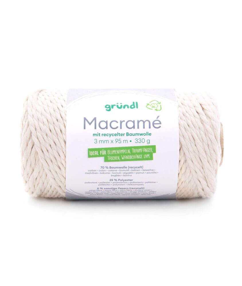 Bobine de corde MACRAME 330 GR - Gründl