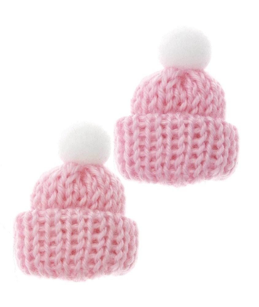 Bonnets tricotés miniature, 2 pcs pour le monde des lutins - Rico Design