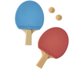 Set de ping-pong miniature, 4 pcs pour le monde des lutins - Rico Design