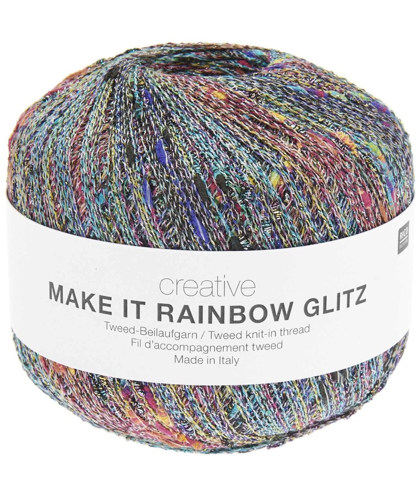 Fil complément à tricoter Creative Make It Rainbow Glitz - Rico Design