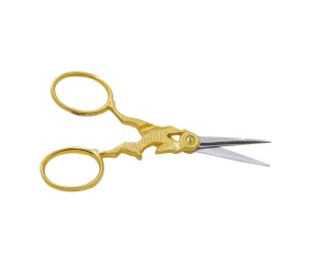 Coffret Ciseau de broderie "Lièvre" en or fin - 9 cm - Précision & Élégance