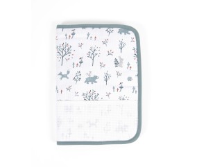 Protège carnet de santé à broder "Forêt Enchantée" - Élégance et Personnalisation pour Bébé - DMC