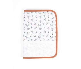 Protège carnet de santé à broder "Feuillages" - Élégance et Personnalisation pour Bébé - DMC