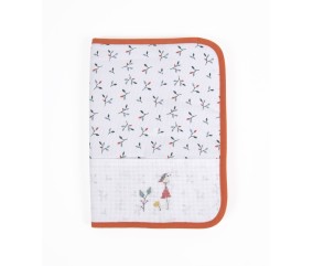 Protège carnet de santé à broder "Feuillages" - Élégance et Personnalisation pour Bébé - DMC