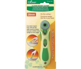 Cutter Rotatif 28 mm "Soft Cushion" - Clover – Précision et Confort pour Travaux de Couture et Patchwork