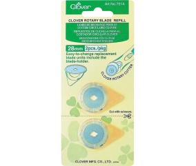 Lot de 2 Lames de Rechange pour Cutter Rotatif 28 mm - Clover : Précision et Longévité pour vos Découpes