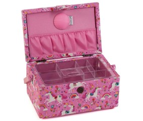 Boîte à Couture Moyenne Licorne Hobby Gift (17,8 x 24,5 x 14,5 cm) – Élégance, Fonctionnalité pour Vos Accessoires de Couture