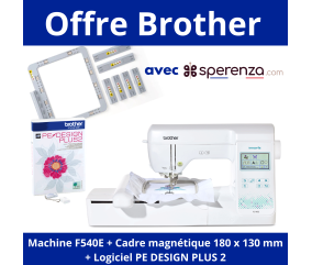 [Pack] BROTHER Innovis F540E + Cadre de Broderie + Logiciel BROTHER Pe-Design PLUS2