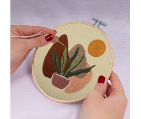 Kit de Broderie Nature avec Cercle en Bois de 15cm – Trimits | L’Artisanat au Naturel