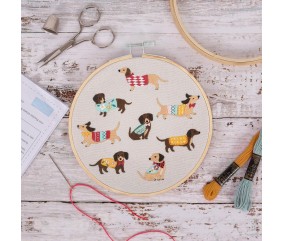 Kit de Broderie "Dog" avec Cercle en Bois de 15 cm – Trimits