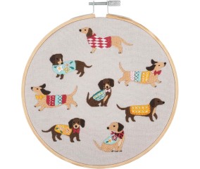 Kit de Broderie "Dog" avec Cercle en Bois de 15 cm – Trimits