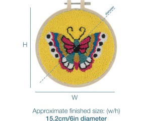 Kit de Punch Needle Papillon - Trimits