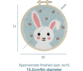 Kit Punch Needle Lapin Blanc –  Idéal débutant – Trimits