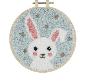 Kit Punch Needle Lapin Blanc –  Idéal débutant – Trimits