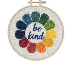 Kit Punch Needle "Be Kind" – Idéal Débutants & Loisirs Créatifs – Trimits