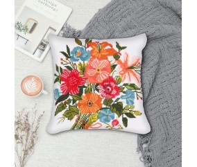 Kit Point de Croix Bouquet Floral 36x36 cm - Trimits