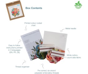 Kit Point de Croix Bouquet Floral 36x36 cm - Trimits