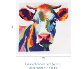 Kit Point de Croix Vache 36 x 36 cm – Trimits