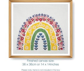 Kit Point de Croix Arc-en-Ciel 36 x 36 cm – Trimits