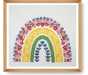 Kit Point de Croix Arc-en-Ciel 36 x 36 cm – Trimits