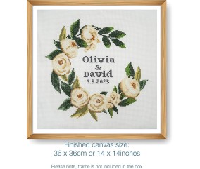 Kit de Point de Croix Mariage 36 x 36 cm – Trimits