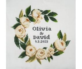 Kit de Point de Croix Mariage 36 x 36 cm – Trimits