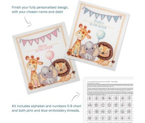 Kit de Point de Croix Bébé 36 x 36 cm – Trimits