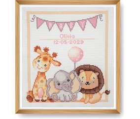 Kit de Point de Croix Bébé 36 x 36 cm – Trimits