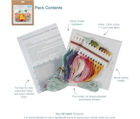 Kit de Point de Croix Abeilles 36x36 cm – Trimits