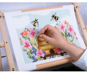 Kit de Point de Croix Abeilles 36x36 cm – Trimits