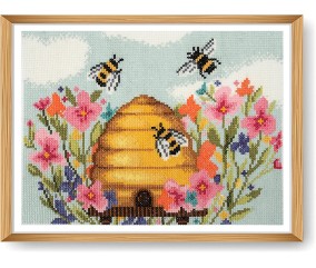 Kit de Point de Croix Abeilles 36x36 cm – Trimits
