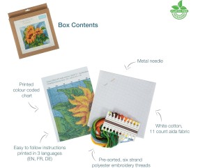 Kit Point de Croix Tournesol  38 x 34cm – Trimits