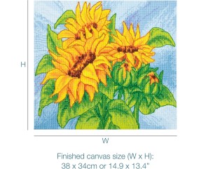 Kit Point de Croix Tournesol  38 x 34cm – Trimits