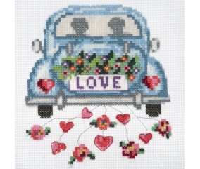 Mini Kit Point de Croix Love 14 x 15,2 cm – Trimits