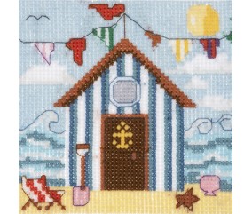 Mini Kit Point de Croix Beach Hut 13 x 13 cm – Trimits