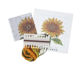 Mini Kit de Point de Croix Tournesol 10 x 14,7 cm – Trimits