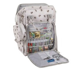 Sac à dos de voyage multi-rangements motif abeille - 30 x 24 x 43 cm – Spécial couture, tricot, crochet,... - Hobby Gift