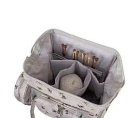Sac à dos de voyage multi-rangements motif abeille - 30 x 24 x 43 cm – Spécial couture, tricot, crochet,... - Hobby Gift