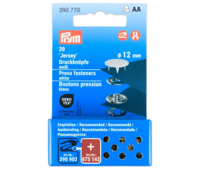 Boutons pression Jersey Prym – Ø 12 mm – 11 couleurs éclatantes pour tissus fins et extensibles