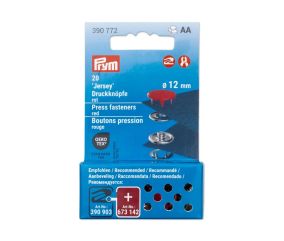 Boutons pression Jersey Prym – Ø 12 mm – 11 couleurs éclatantes pour tissus fins et extensibles