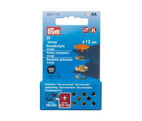 Boutons pression Jersey Prym – Ø 12 mm – 11 couleurs éclatantes pour tissus fins et extensibles