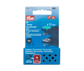 Boutons pression Jersey Prym – Ø 12 mm – 11 couleurs éclatantes pour tissus fins et extensibles