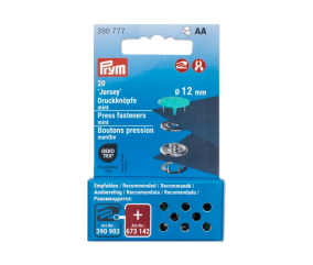 Boutons pression Jersey Prym – Ø 12 mm – 11 couleurs éclatantes pour tissus fins et extensibles
